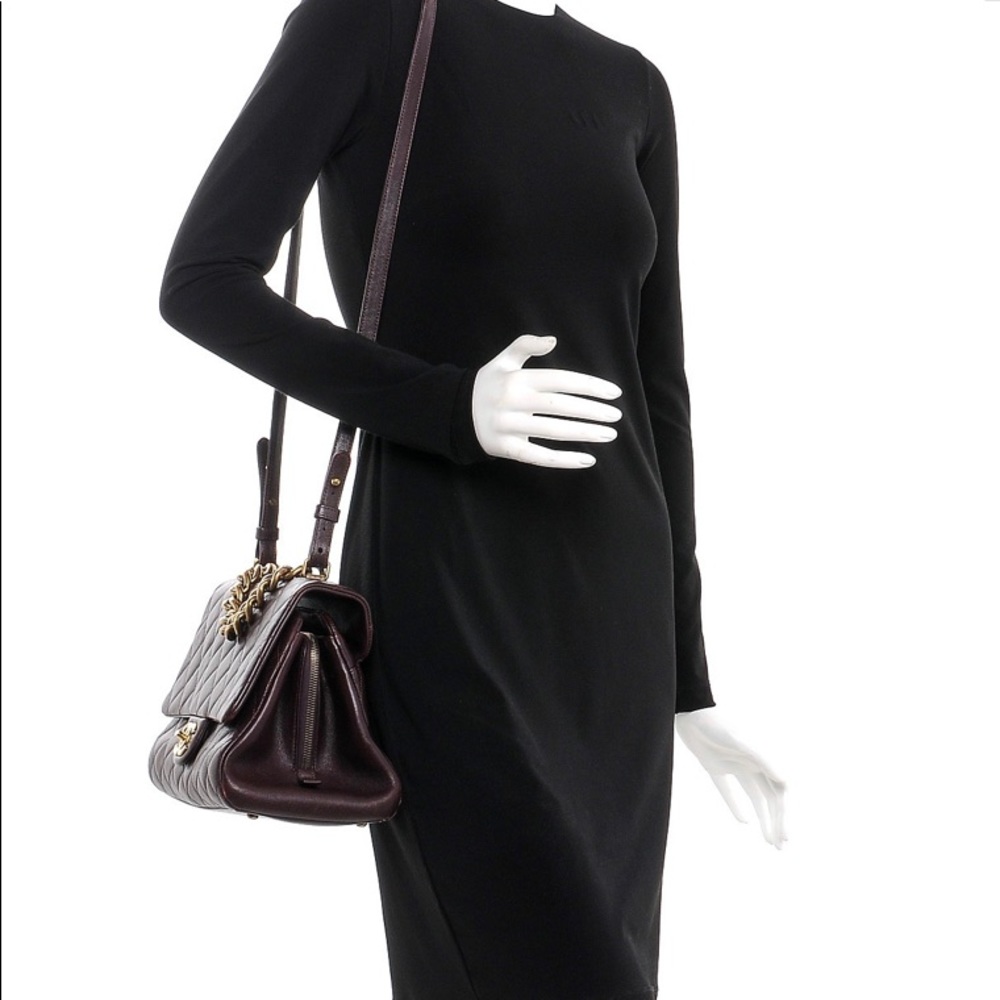 Chanel Sheepskin Quilted Large Trapezio Flap Dark - Picture 2 of 4